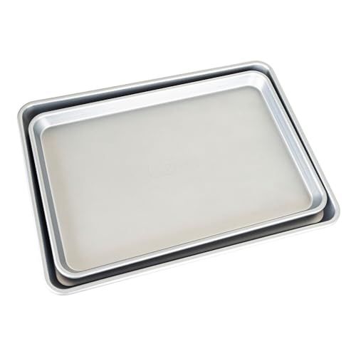 Viking Culinary Aluminized Nonstick Baking Sheet Set, 15 Inch & 18 Inch, Dishwasher Safe