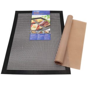bluedrop baking sheets oven liners crisper toaster mesh crispy sheets perforated ptfe baking liners for pizza non stick pads