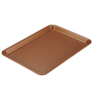 ayesha curry nonstick bakeware, nonstick cookie sheet / baking sheet - 10 inch x 15 inch, copper brown