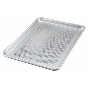 winco 13” x 18” perforated aluminum sheet pan, half size