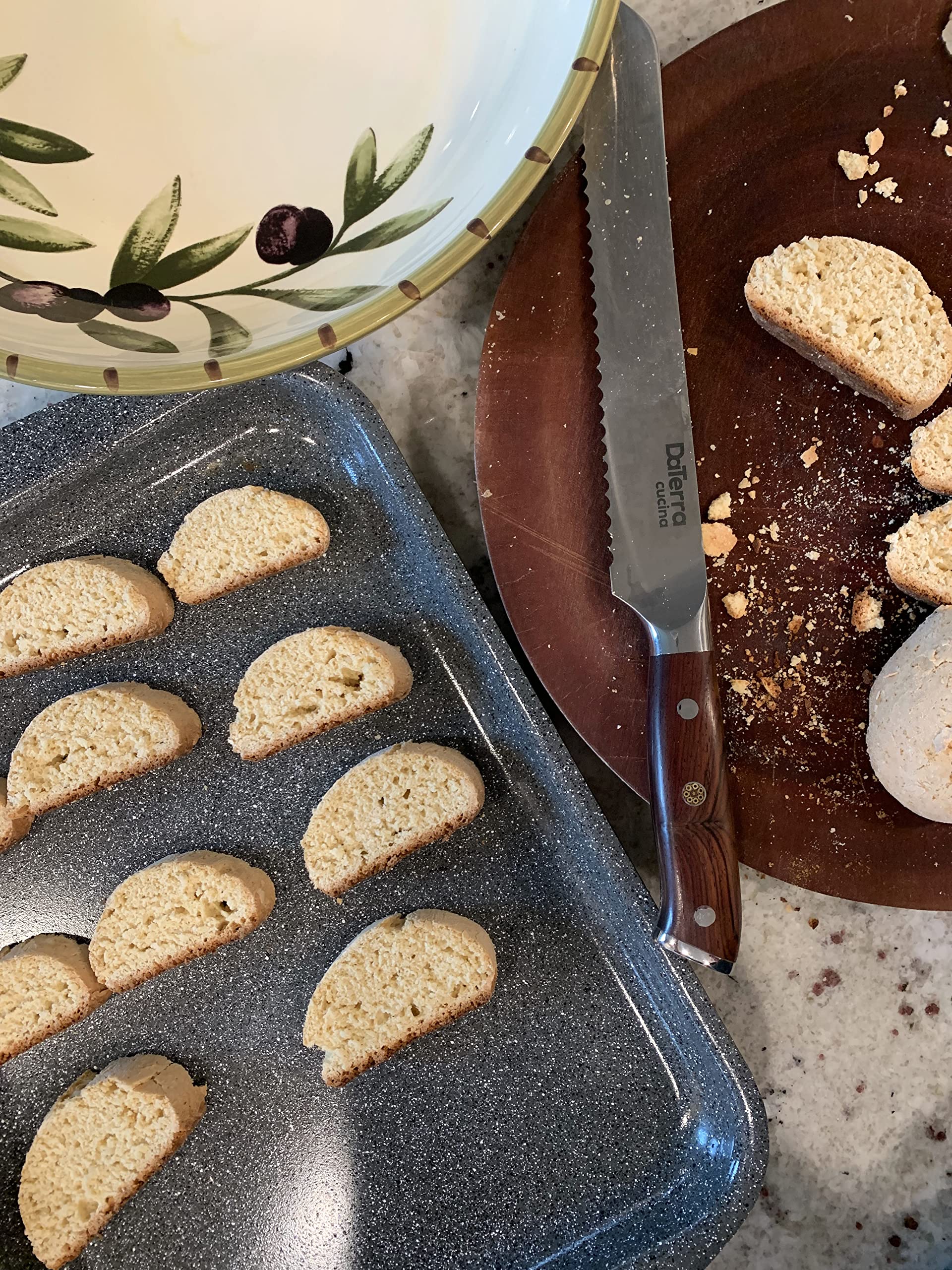 Vesuvio Ceramic Coated Baking Sheet/Cookie Sheet Twin Pack - Natural Nonstick / 16.1 X 11.7 inch