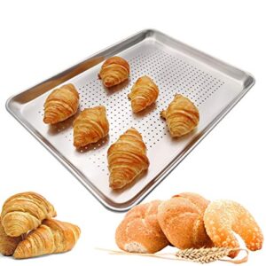 firsmat aluminum perforated half sheet pan for baking half size bakery sheet tray metal cookware medium bakeware 13x18 inches