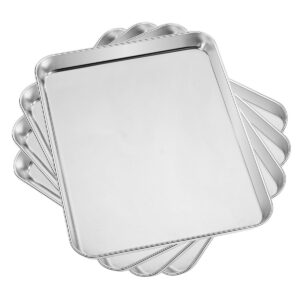 yododo baking sheets set of 4, stainless steel cookie pan for oven, size 12.25 x 9.65 x 1 inch, heavy duty easy clean