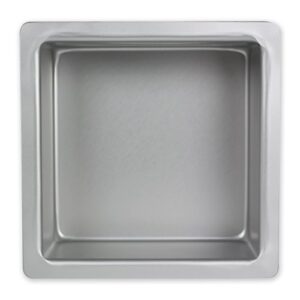 pme professional aluminum square cake pan (14 x 14 x 3), standard, silver