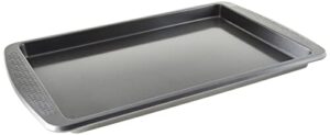 chicago metallic everyday non-stick medium baking cookie sheet. perfect for making cookies, one-pan meals, roasted vegetables, and more gray