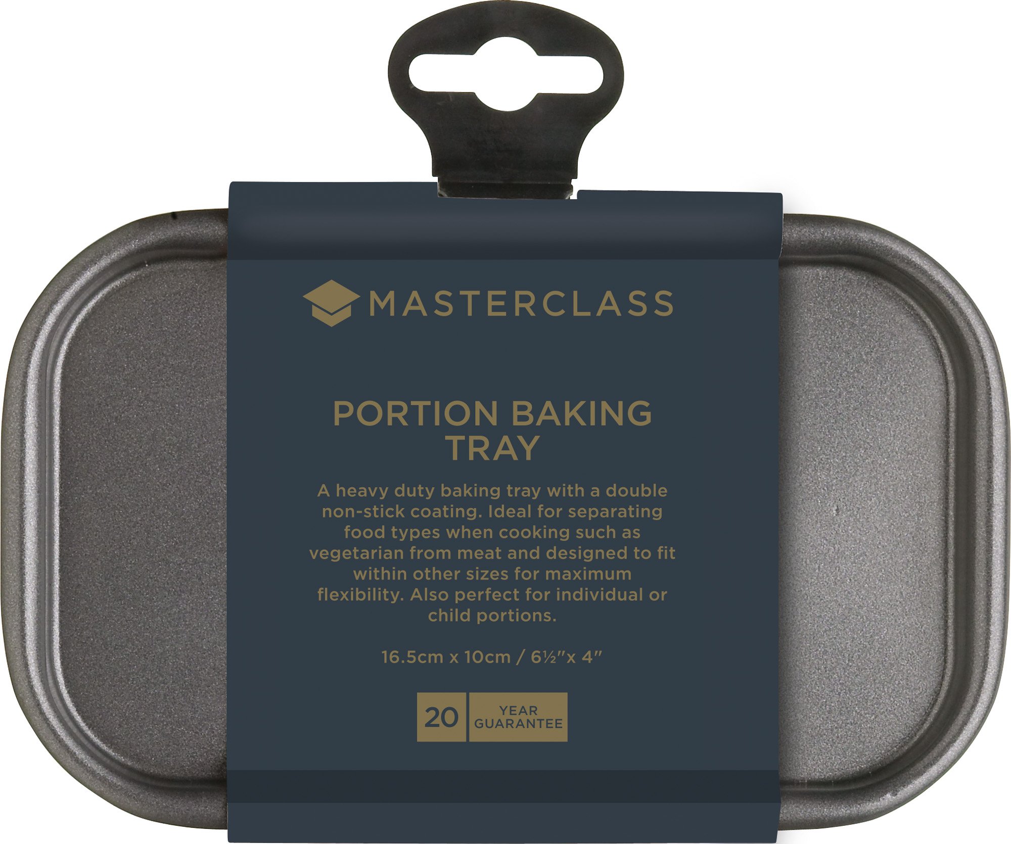 MasterClass Small Non-Stick Baking Tray, 16.5 x 10 cm, Grey
