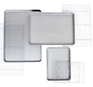 USA Pan Nonstick Baking Sheet Pan with Roasting & Cooling Racks, Set of 6