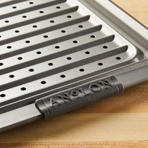 Anolon 2-Piece Steel Crisper Pan Set, Graphite