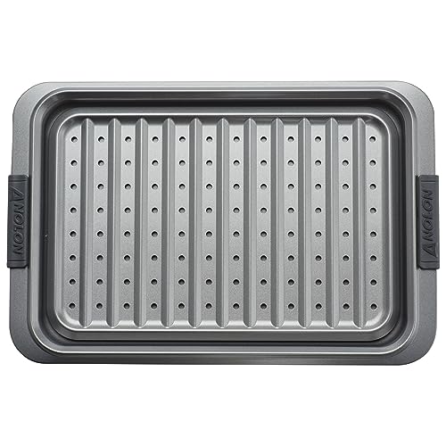 Anolon 2-Piece Steel Crisper Pan Set, Graphite