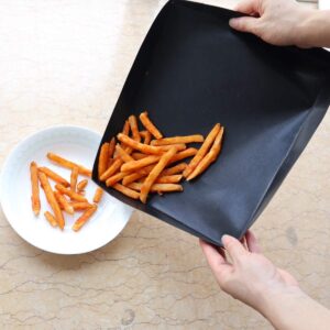 Firsmat Solid Cooking Basket, BBQ Basket,Non Stick PTFE Toaster Baking Tray For Speed Ovens,Quick oven Basket Tray for Chips Chicken Wings Bread Heating