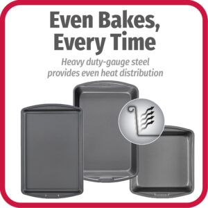 Goodcook 3 pack 8x8 Baking Pan with 13x9 Bake Pan and 13x9 Cookie Sheet