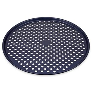 zyliss durable non-stick pizza tray | carbon steel | dark blue | pizza tray/bakeware | dishwasher safe | 5 year guarantee…