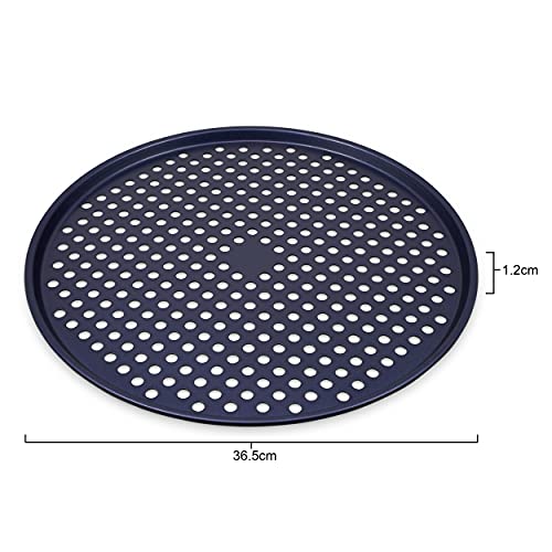 Zyliss Durable Non-Stick Pizza Tray | Carbon Steel | Dark Blue | Pizza Tray/Bakeware | Dishwasher Safe | 5 Year Guarantee…