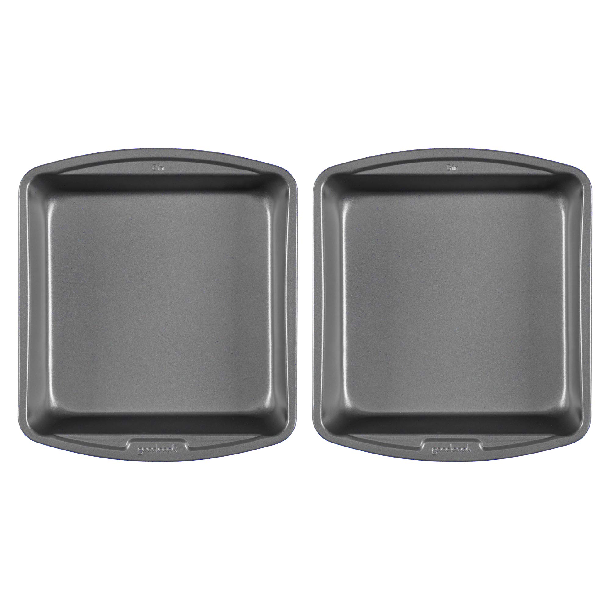 Goodcook 2pk Set 8x8 Baking Pan, 2 Pack, Gray