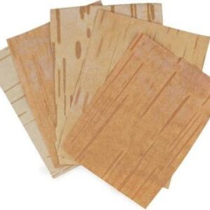 Bhojpatra, Betula Utilis for Mantra Siddhi Wooden Yantra Wooden Yantra, Bhojpatra Bark Sheet (Pack of 5 Sheets)