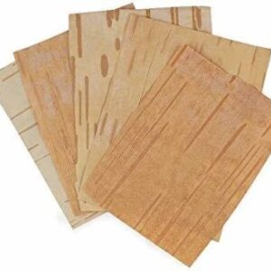 Bhojpatra 11 Sheets , BHOJPATRA Sheets , Betula UTILIS for Mantra Siddhi Wooden Yantra (13x 10cm) Wooden Yantra (Pack of 11), light brown (HS230222010)