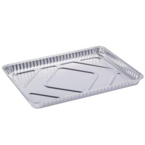 vezee's aluminum 16x11-¼x3/4 inches cookie sheet baking pans: disposable aluminum foil trays ideal for brownie, coffee cakes, side dishes : 10 sheets