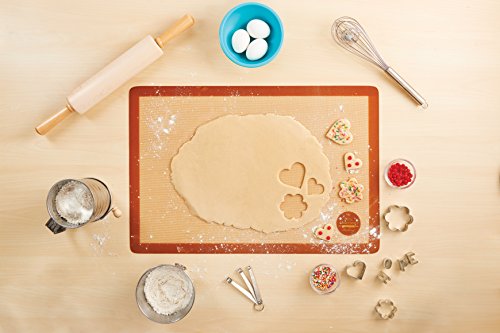 Mrs. Anderson’s Baking Non-Stick Silicone Full-Size Pastry Rolling and Baking Mat, 16.5-Inch x 24.5-Inch