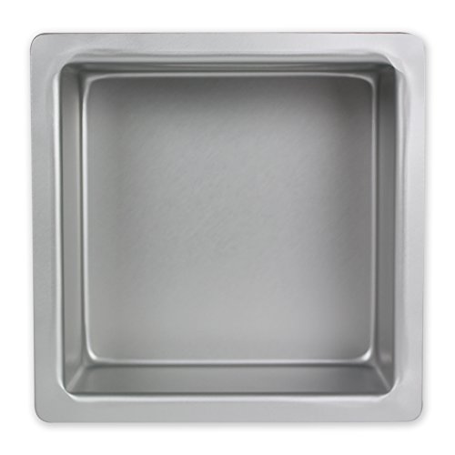 PME Professional Aluminum Square Cake Pan (16 x 16 x 3), Standard, Silver