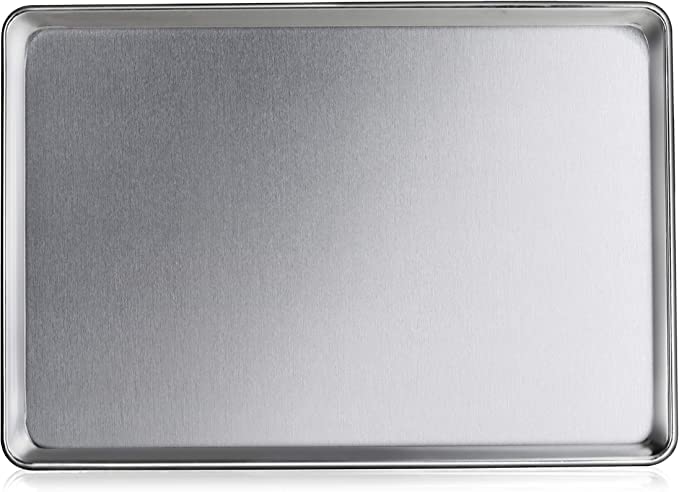 TrueCraftware 18" x 26" Stainless Steel Full Size Sheet Pan 20 Gauge- Bakeware Baking Pan Baking Sheet Baking Tray Cookie Sheet for Oven Perfect for Baking Roasting Heavy Duty & Rust Free