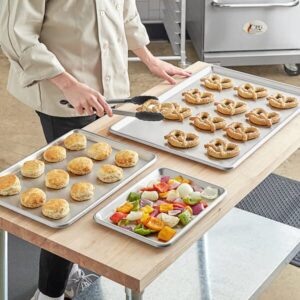 TrueCraftware 18" x 26" Stainless Steel Full Size Sheet Pan 20 Gauge- Bakeware Baking Pan Baking Sheet Baking Tray Cookie Sheet for Oven Perfect for Baking Roasting Heavy Duty & Rust Free