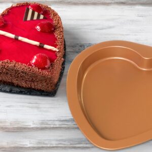 Eternal Living Copper Nonstick Bakeware Set (Heart Cake Pan and Cookie Sheet, 2 Piece)