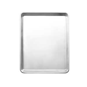 excellante 18"x13" half size sheet pan, 18/8 stainless steel, 20 gauge,