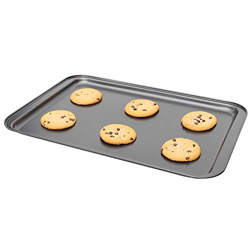 Non-Stick Steel Baking Sheet by Home Basics | Perfect for Cookies & Pastries | Easy-to-Clean | Oven Safe | 12 x 18 Inches