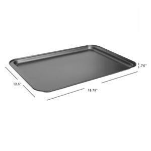 Non-Stick Steel Baking Sheet by Home Basics | Perfect for Cookies & Pastries | Easy-to-Clean | Oven Safe | 12 x 18 Inches