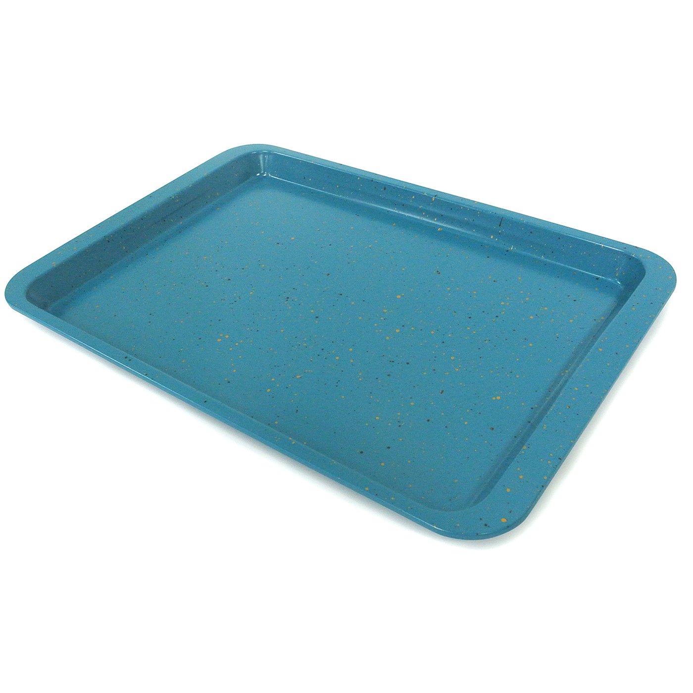 casaWare Ceramic Coated NonStick Cookie/Jelly Roll Pan 10x 14 (Blue Granite)