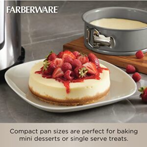 Farberware Specialty Bakeware Nonstick Baking Set for Pressure Cooker or in The Oven, 4 Piece, Gray