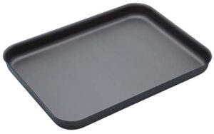 masterclass hard anodised aluminium baking tray, 42 x 31 cm deep tin with teflon non stick coating, black
