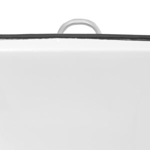 Eternal Living 17” White Enamel Serving Tray with Handles and Baking Cookie Sheet, White