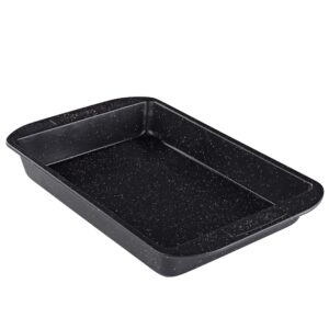 prestige nonstick pan cookie baking sheet, 12.5 inch, black with gold speckle