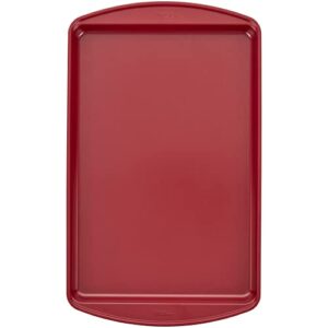 wilton christmas red non-stick large baking sheet or cookie pan, 17.2 x 11.5-inch