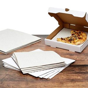 200ea - 12 x 12 corrugated grease resistant pizza sheet