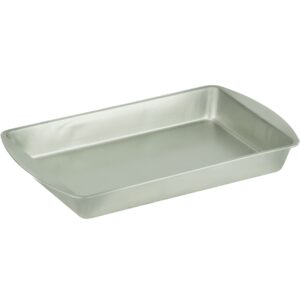 decorrack 12.8 x 7.5 inch nonstick brownie tray, deep cookie and biscuit baking pan, durable bakeware for oven