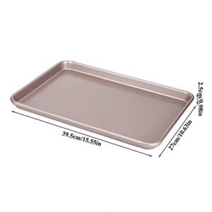 Baking Pan, Nonstick Integrated Design Cake Pan 39.5x27x2.5cm / 15.6x10.6x1.0in for Chickens Sticky Buns,Brownies for Baking Meat Bread,(Single 15 inch wk9121)