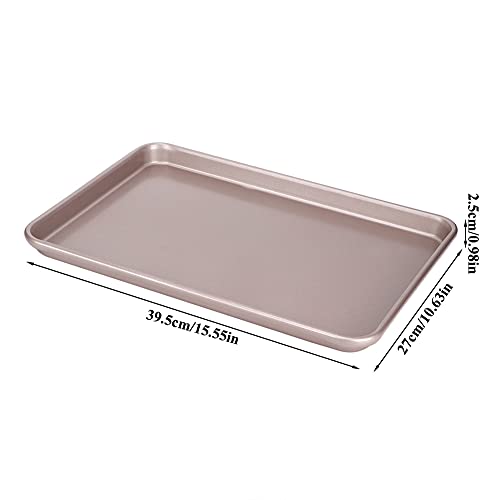 Baking Pan, Nonstick Integrated Design Cake Pan 39.5x27x2.5cm / 15.6x10.6x1.0in for Chickens Sticky Buns,Brownies for Baking Meat Bread,(Single 15 inch wk9121)