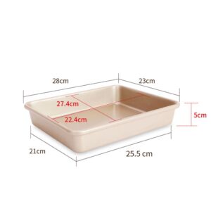 CANDeal 11 inch by 9 inch Deep Rectangular Cake Pan, Cake Mold Non-Stick Baking Pan, Multifunction Oven Roasting Pan & Cookie Sheet