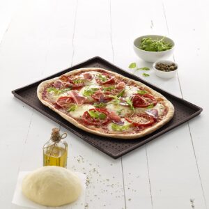 Lekue Micro Perforated Silicone Baking Pizza Mat, 15.7" x 0.59" x 11.8", Brown