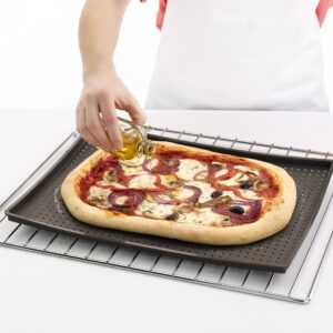 Lekue Micro Perforated Silicone Baking Pizza Mat, 15.7" x 0.59" x 11.8", Brown