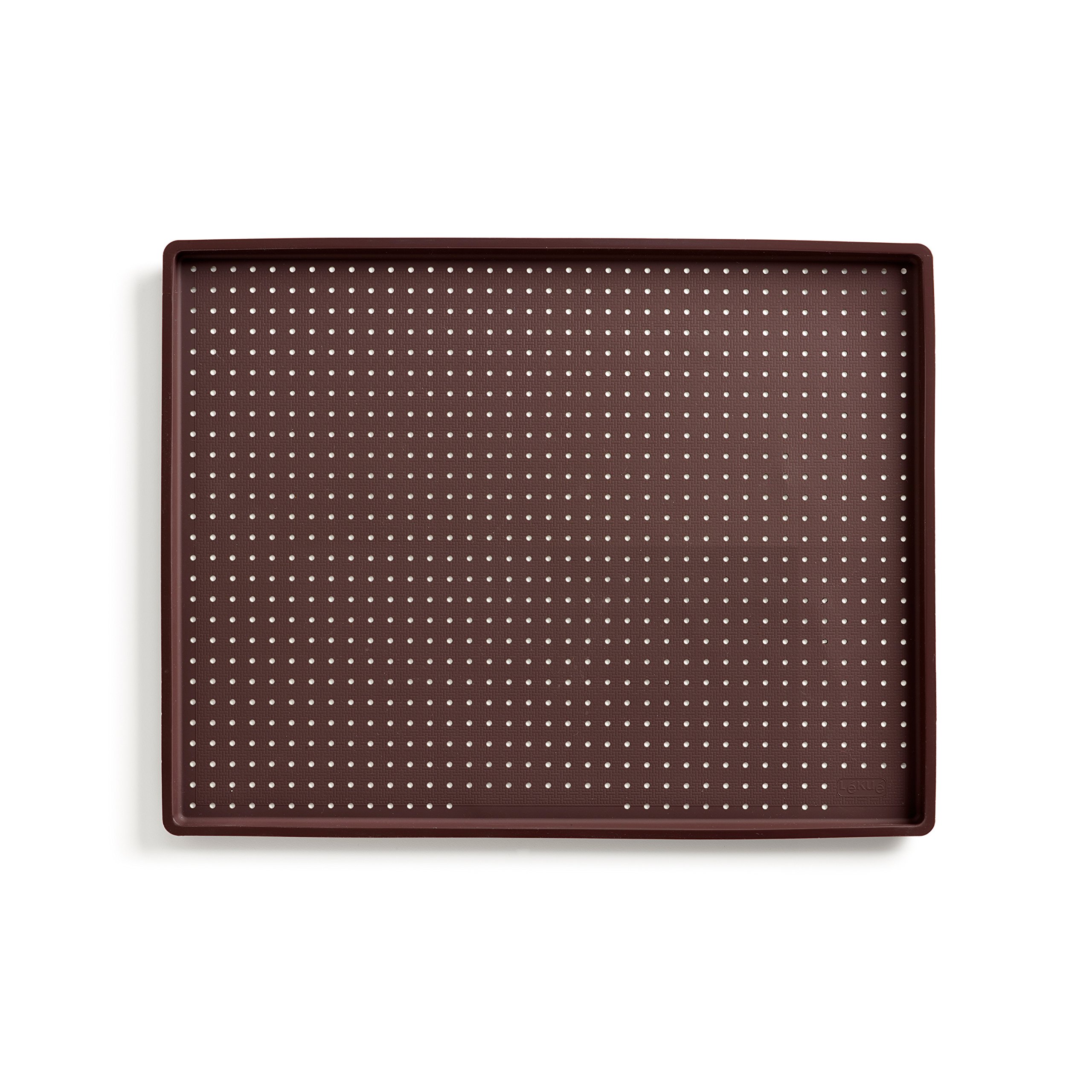 Lekue Micro Perforated Silicone Baking Pizza Mat, 15.7" x 0.59" x 11.8", Brown