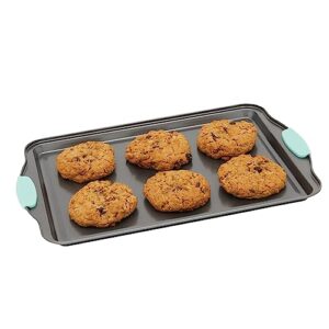 Set of 3 Nonstick Cookie Sheets for Baking, Bakeware Pans with Silicone Rubber Handles, 10x14 inches