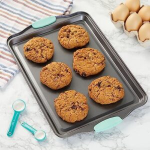 Set of 3 Nonstick Cookie Sheets for Baking, Bakeware Pans with Silicone Rubber Handles, 10x14 inches