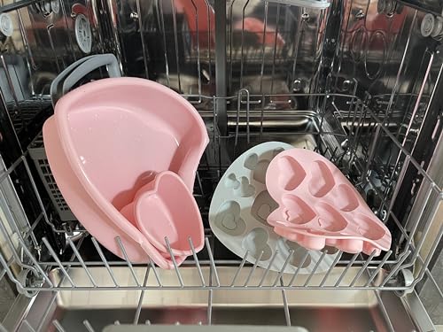 Silicone Square Cake Baking Pan Bakeware Brownie Pan+2 Silicone Heart Cake Pan, Mold a set of 3