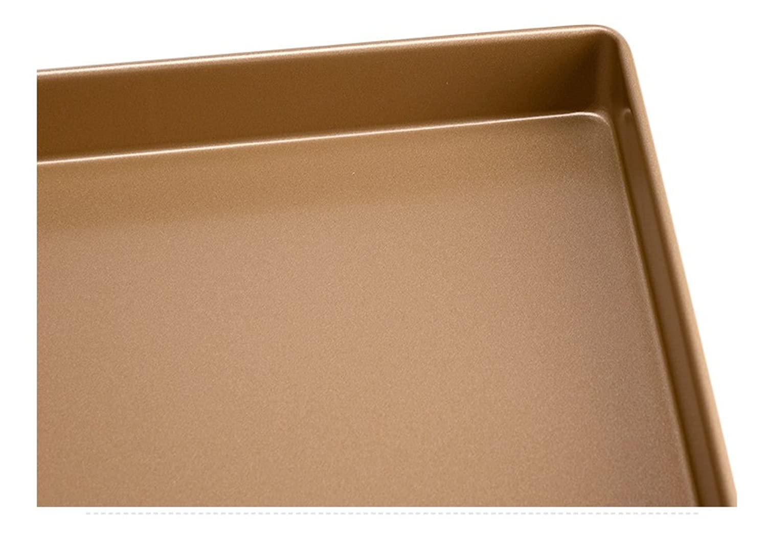 Tanghao Square Baking Pan, 11x11 Inch Nonstick Square Cake PanBaking Sheet PanSquare Cookie Sheet, Carbon Steel & Champagne Gold