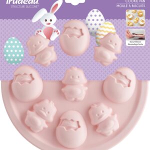 Trudeau Bakeware Cookie Pan Chicks, 9-Inch, Pink