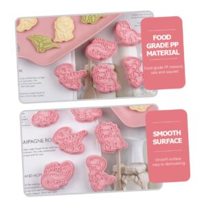 Holibanna 8pcs Biscuit Mold Cookie Stamp Heart Shape Cookie Cutter Valentine Cookie Cutters Sandwich Valentines Day Baking Supplies Valentines Baking Supplies Cartoon Child Plastic Slicer