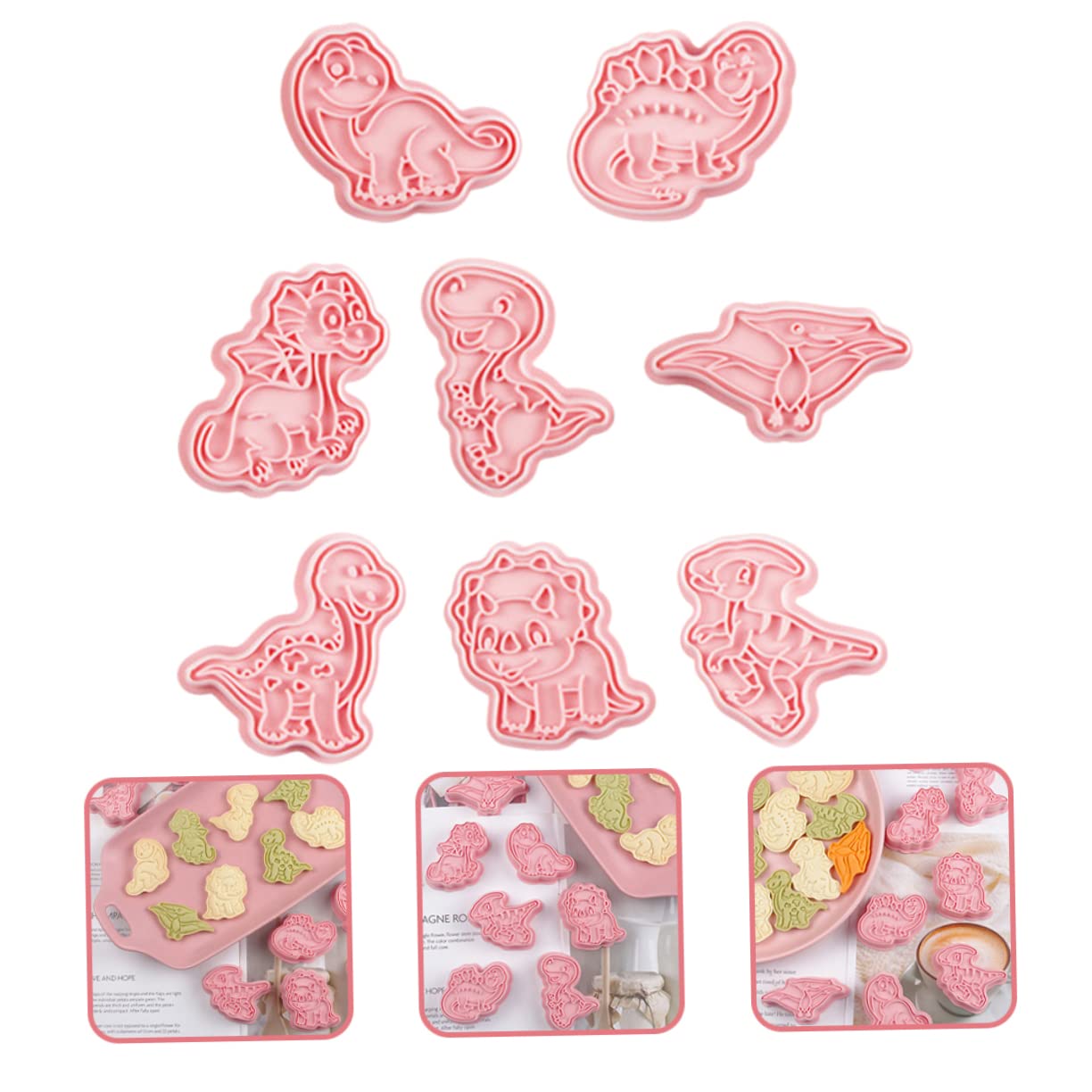 Holibanna 8pcs Biscuit Mold Cookie Stamp Heart Shape Cookie Cutter Valentine Cookie Cutters Sandwich Valentines Day Baking Supplies Valentines Baking Supplies Cartoon Child Plastic Slicer